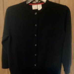 Isaac Mizrahi for Target Black 100% Acrylic Button-Front Cardigan Size Large